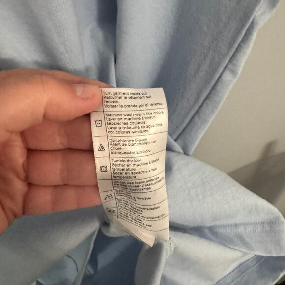 NWT Carhartt Logo Tee Shirt Mens Size Small Light Blue Short Sleeves Heavyweight - Picture 8 of 8